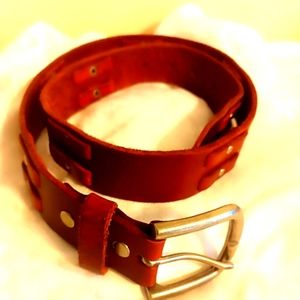 Aeropostale brown leather western belt size Small.